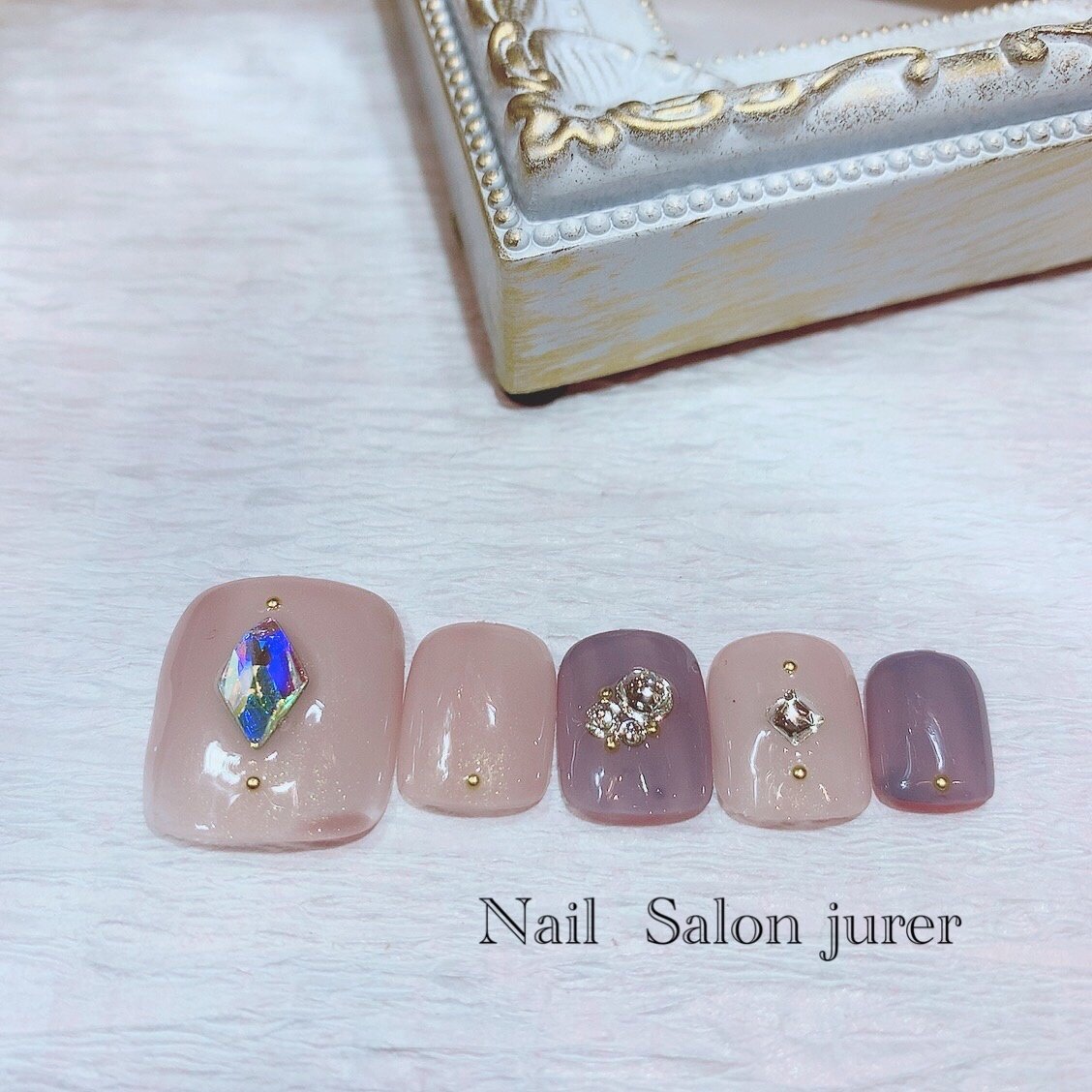 オールシーズン ブライダル パーティー デート フット Nail Salon Jurer なんばマルイ店 ネイルサロン ジュレ のネイルデザイン No ネイルブック