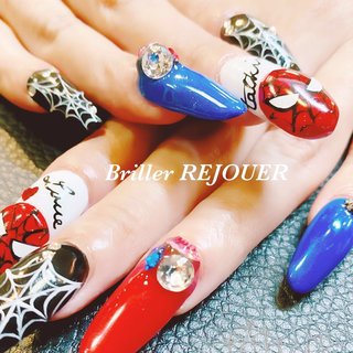 スパイダーマンのネイルデザイン ネイルブック