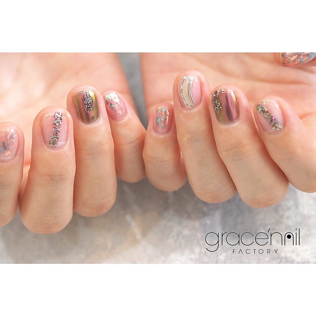 ハンド ショート クリア ジェル Grace Nail Factoryのネイルデザイン No ネイルブック