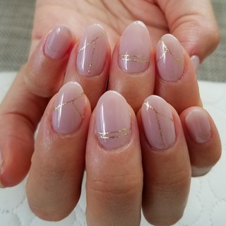ピンク ゴールドラインのネイルデザイン 3ページ目 ネイルブック