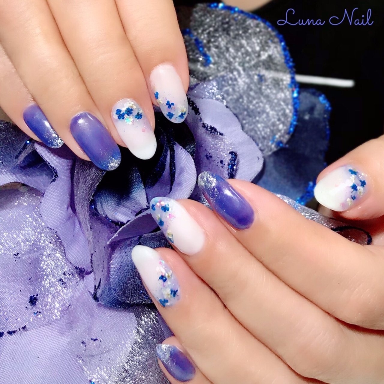 夏 梅雨 浴衣 パーティー ハンド Lunanail18のネイルデザイン No ネイルブック