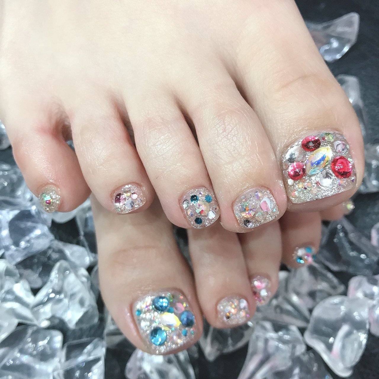 オールシーズン 梅雨 七夕 海 フット えりなのネイルデザイン No ネイルブック