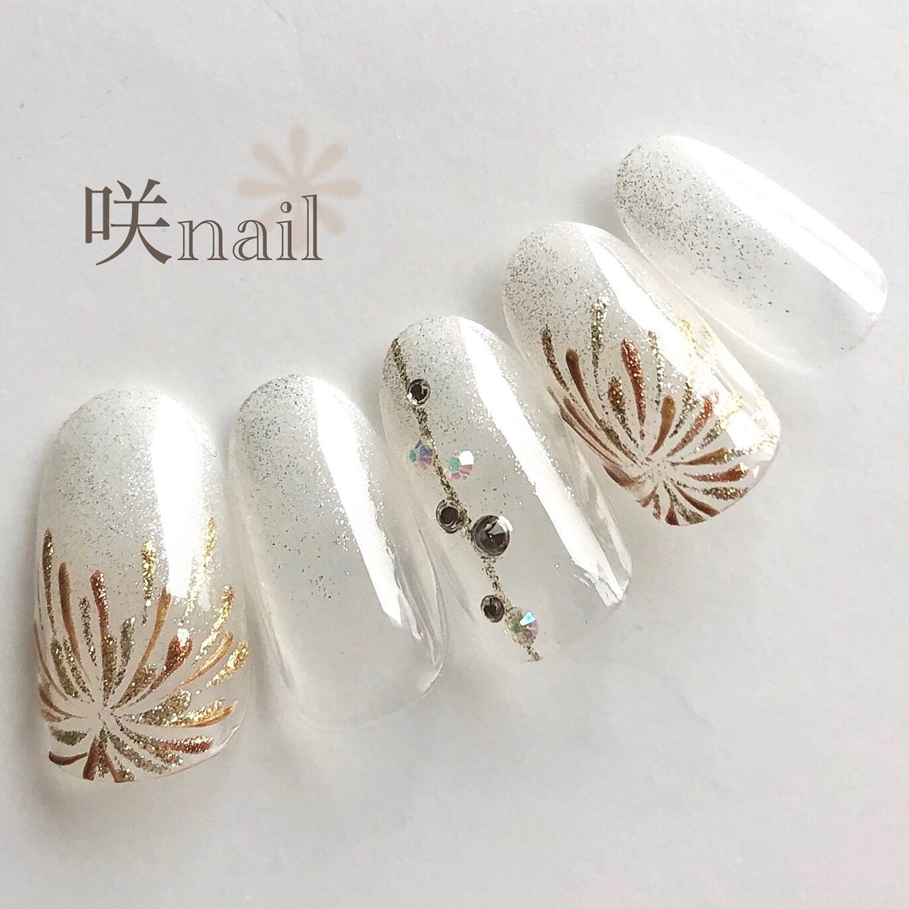 夏 浴衣 オフィス デート ハンド 咲nail サキネイル のネイルデザイン No ネイルブック