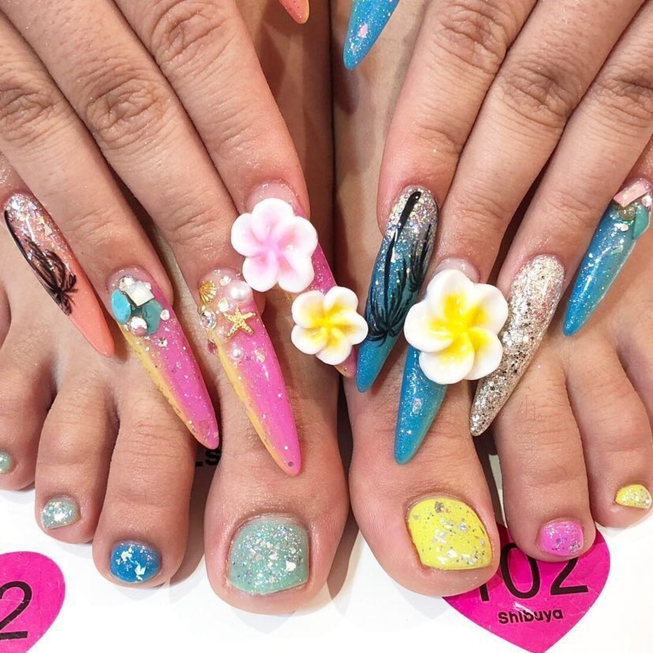 夏 パーティー デート 女子会 ハンド Nailsgogo Shibuya Nailsalonのネイルデザイン No ネイルブック