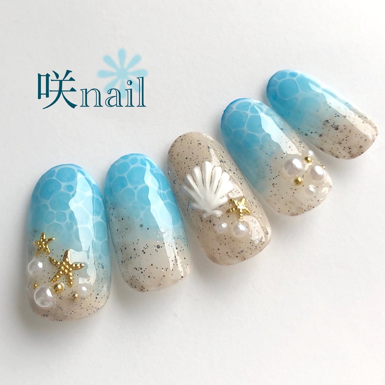 夏 海 リゾート 女子会 ハンド 咲nail サキネイル のネイルデザイン No ネイルブック