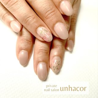 転写シールネイルのネイルデザイン ネイルブック