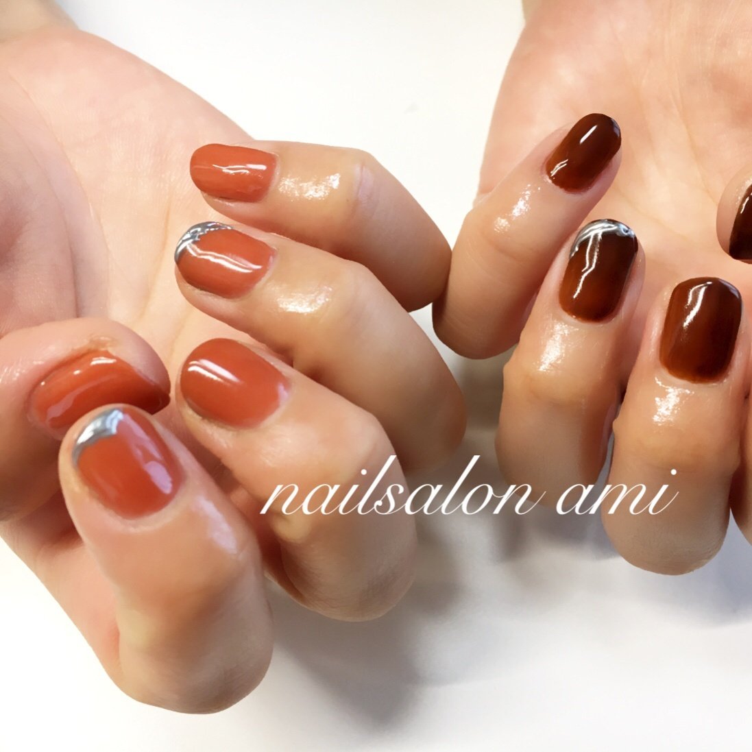 オールシーズン ハンド ワンカラー ショート アースカラー Nailsalonamiのネイルデザイン No ネイルブック