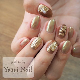 22年 新着順 メタリック ゴールドのネイルデザイン ネイルブック