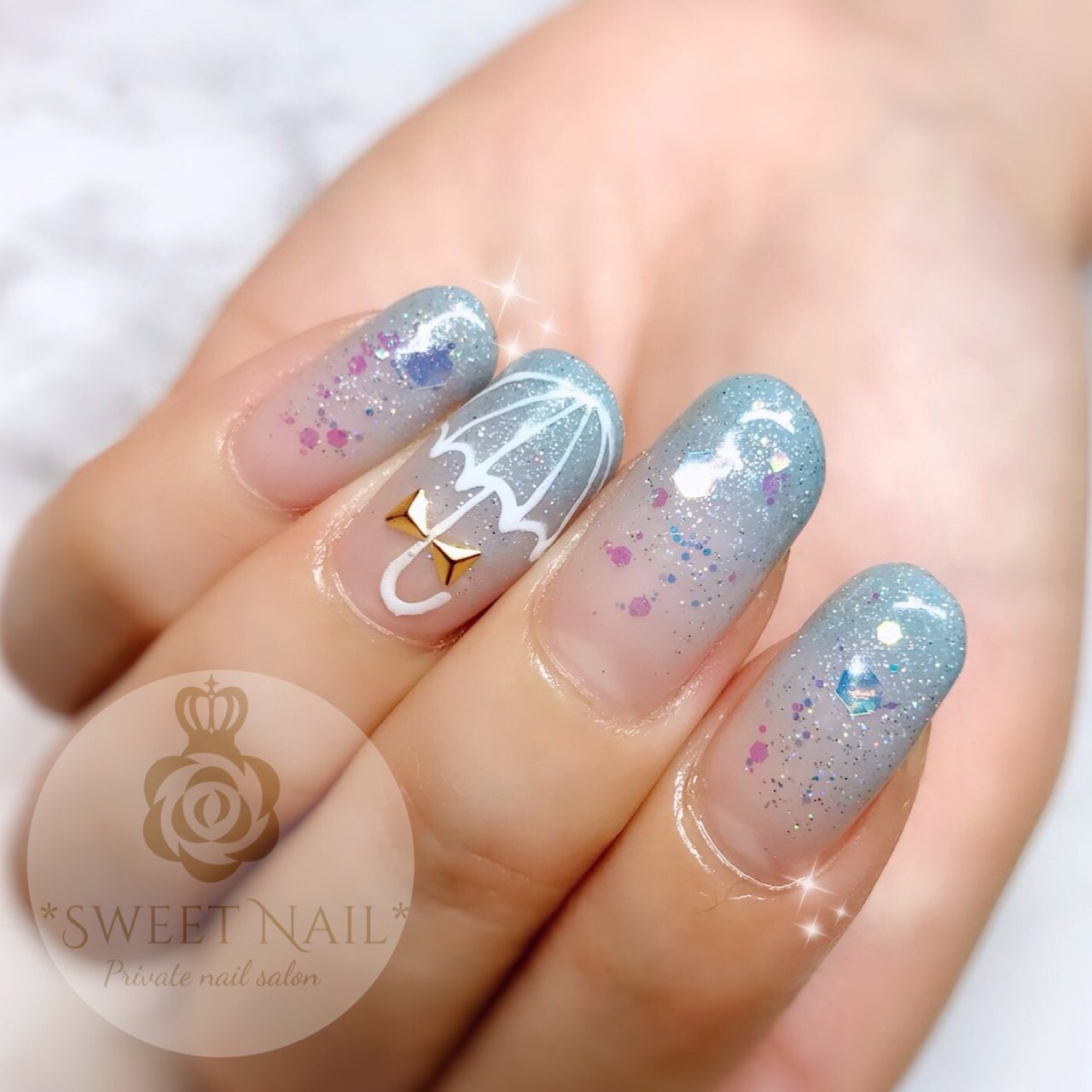 夏 梅雨 七夕 ハンド シンプル 大阪府八尾市ネイルサロン Sweet Nail のネイルデザイン No ネイルブック