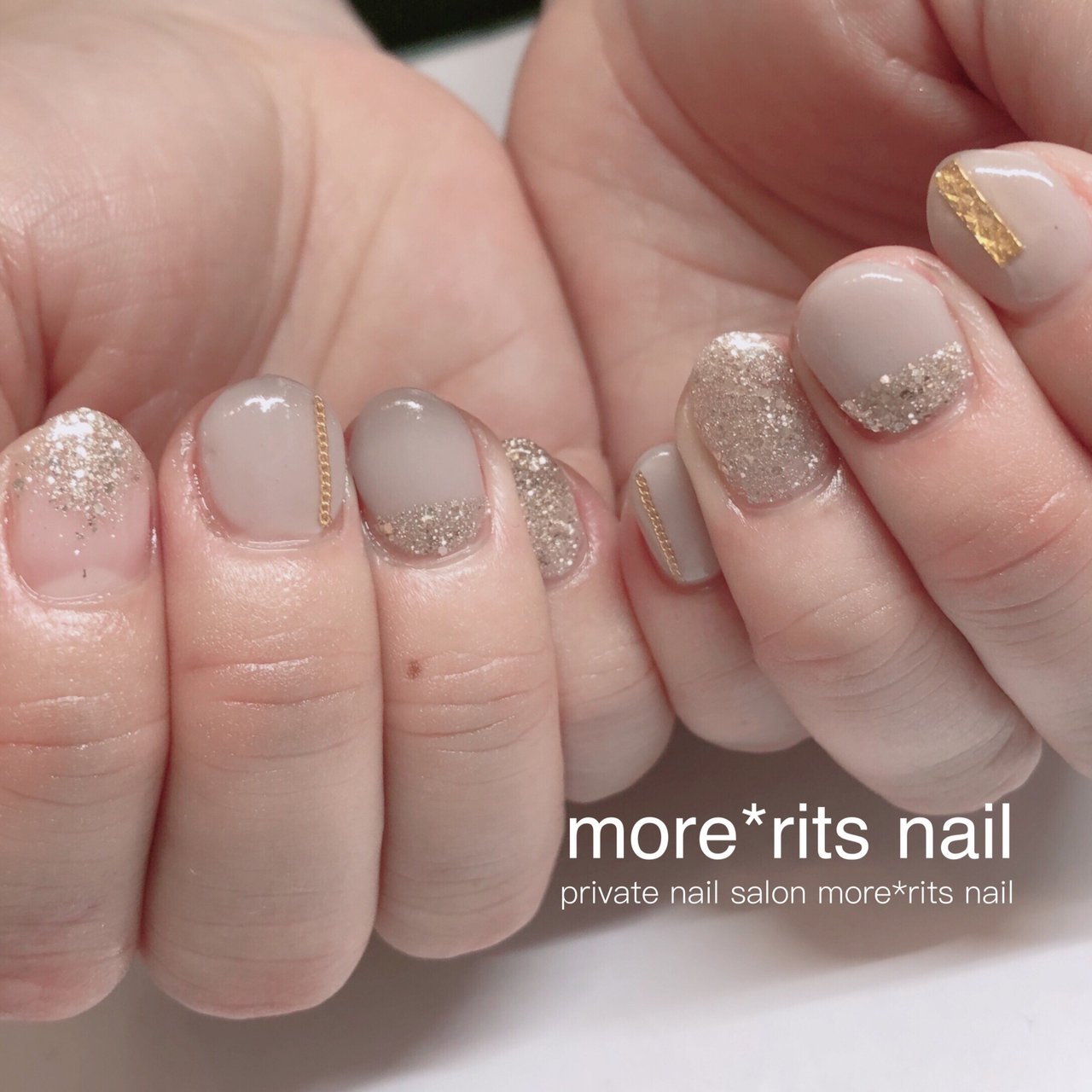 夏 オールシーズン ハンド シンプル ラメ 高崎市more Ritsnailのネイルデザイン No ネイルブック