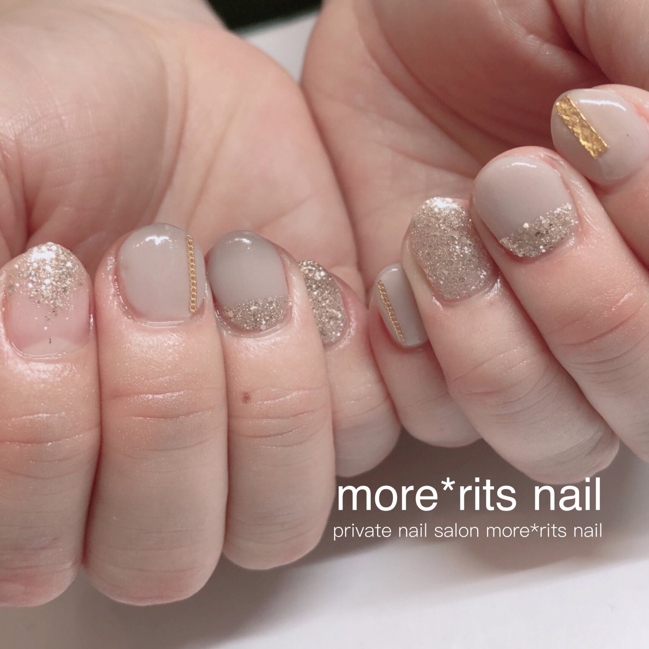 夏 オールシーズン ハンド シンプル ラメ 高崎市more Ritsnailのネイルデザイン No ネイルブック