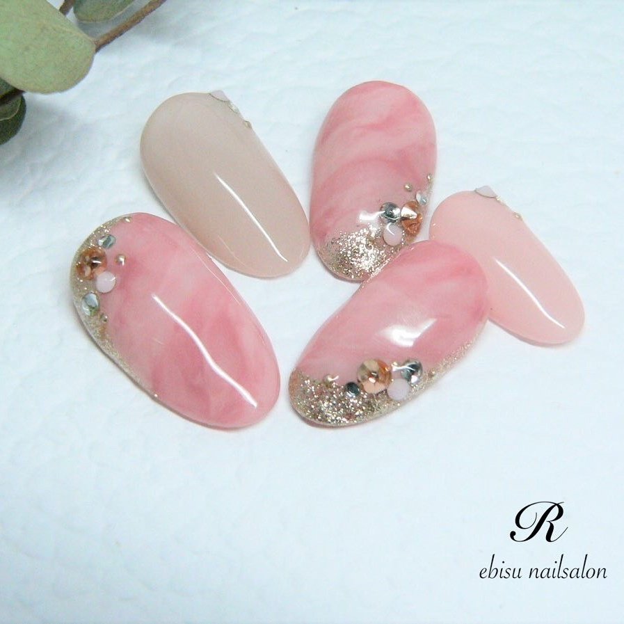 オールシーズン オフィス デート 女子会 ハンド Ebisu Nailsalon Rのネイルデザイン No ネイルブック