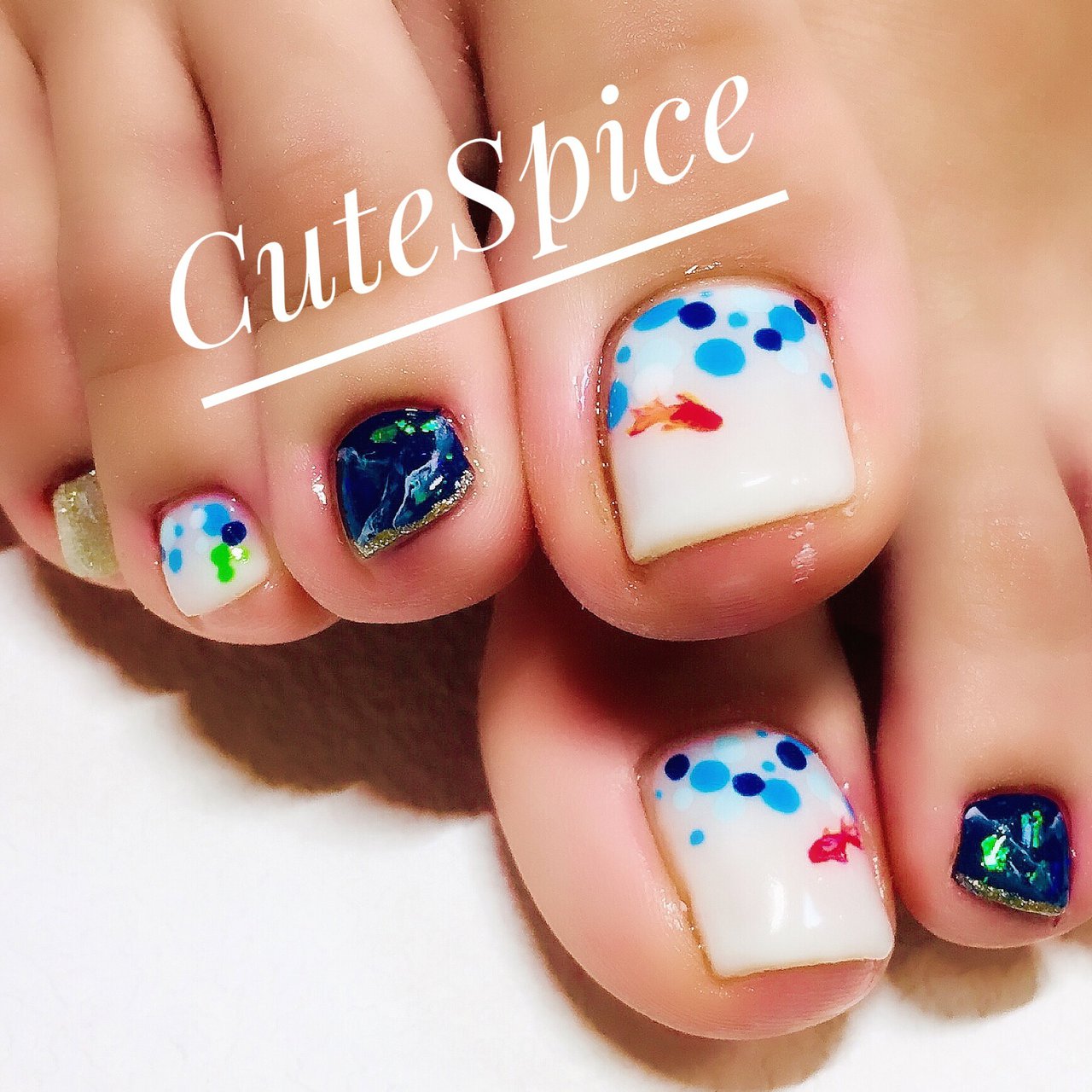 夏 梅雨 海 浴衣 フット Asakoのネイルデザイン No ネイルブック