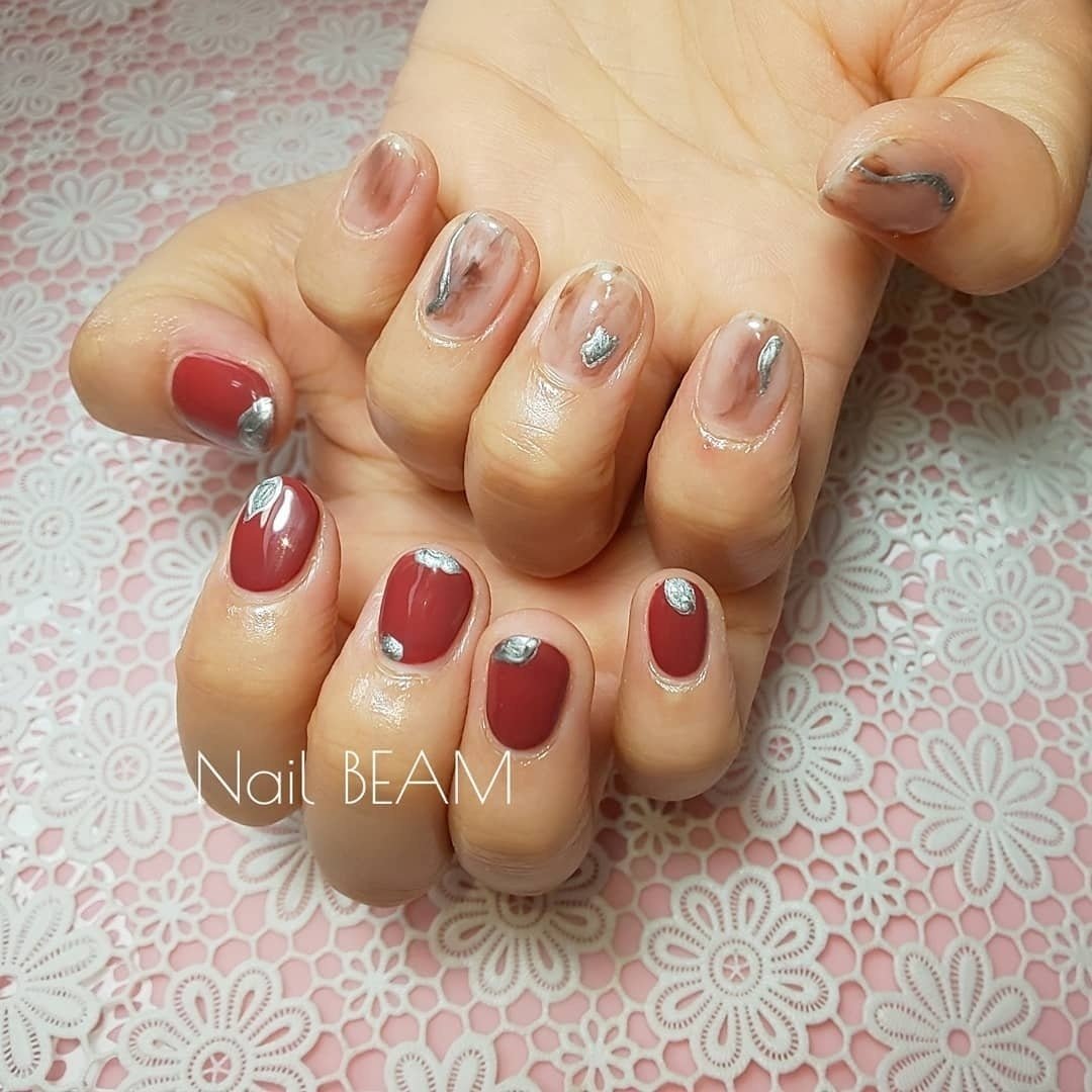 夏 秋 オールシーズン アンティーク ニュアンス Nailbeamのネイルデザイン No ネイルブック