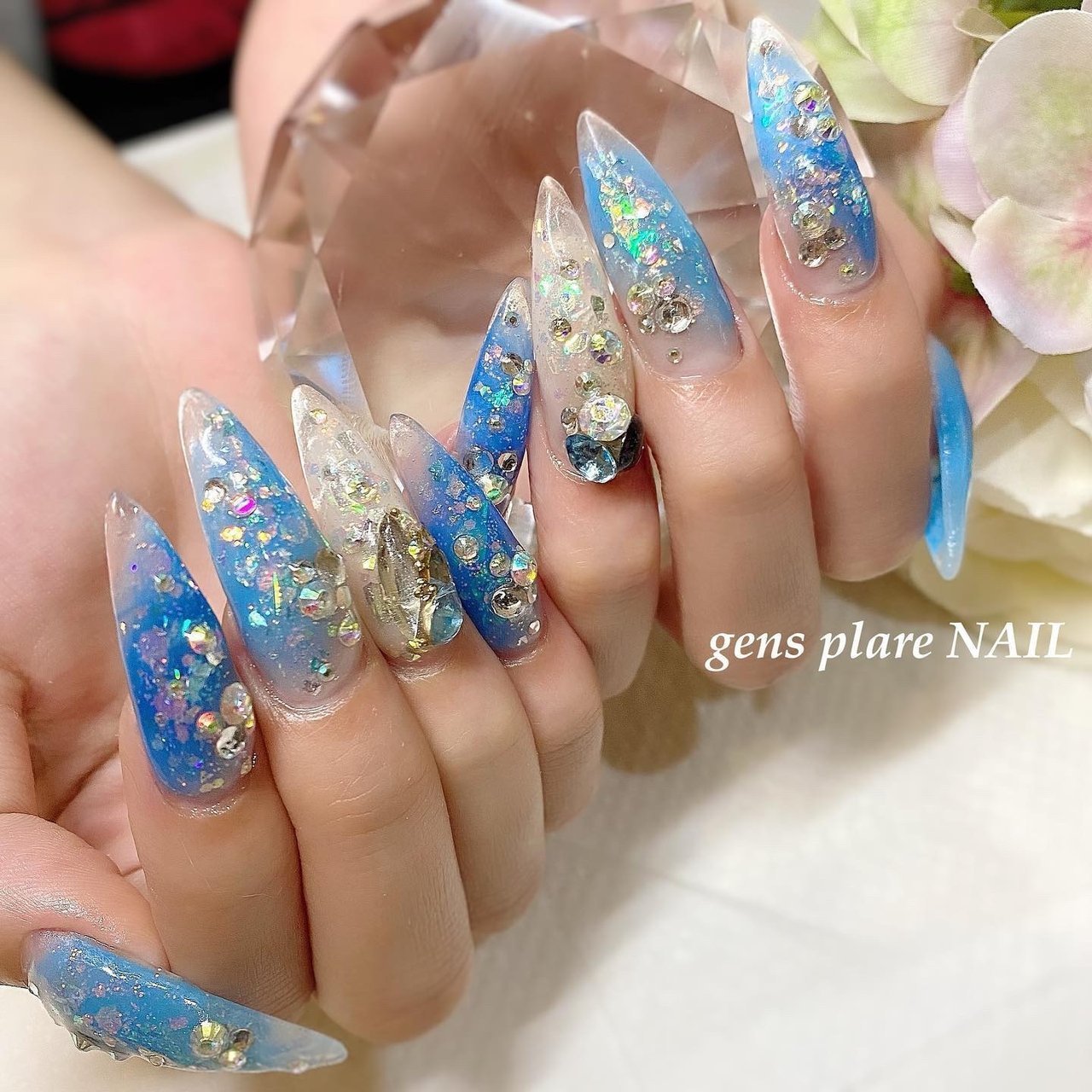 ぴかねいる 夏/海/リゾート/ハンド/ビジュー - gpNAIL.sayakaのネイルデザイン[No