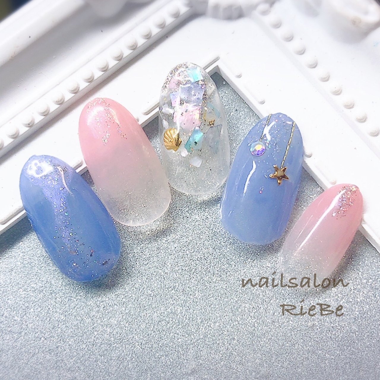 夏 梅雨 七夕 浴衣 ハンド Nail Salon Riebe リーヴェ のネイルデザイン No ネイルブック