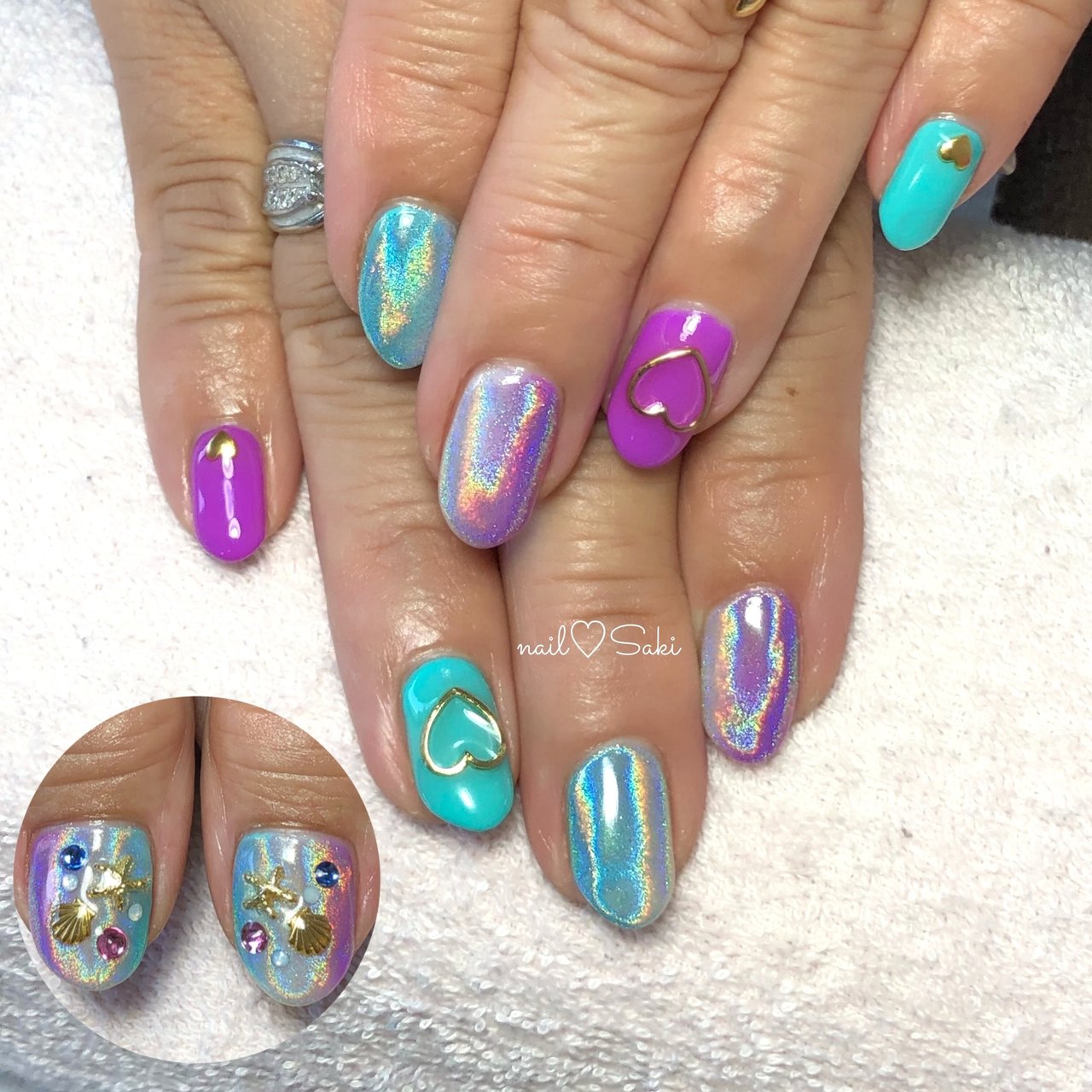 夏 海 リゾート ハンド グラデーション Nail Sakiのネイルデザイン No ネイルブック