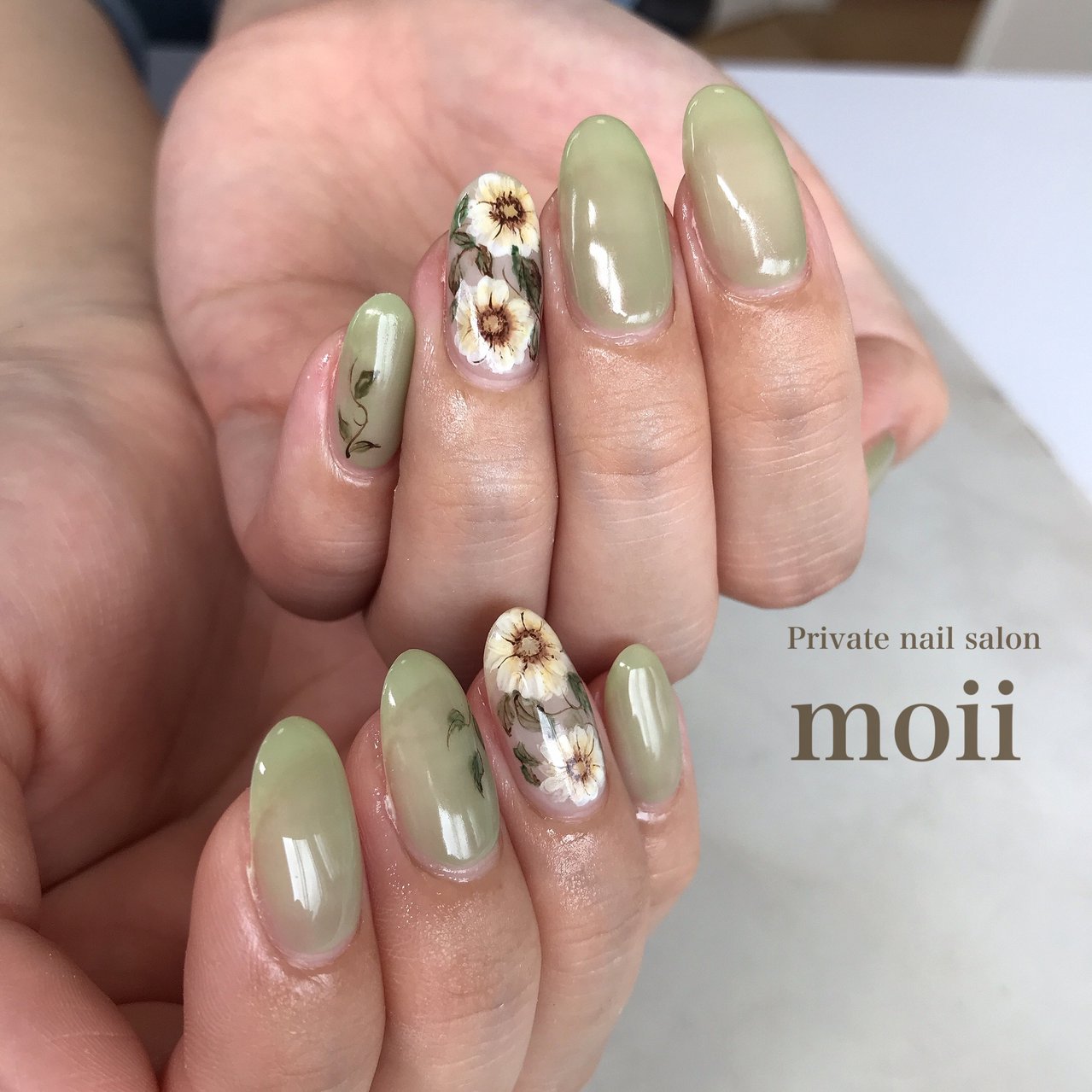 夏 パーティー デート ハンド フラワー Nail Salon Moiiのネイルデザイン No ネイルブック