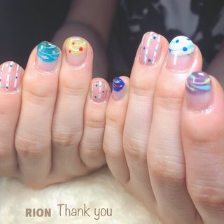 賑やかのネイルデザイン ネイルブック