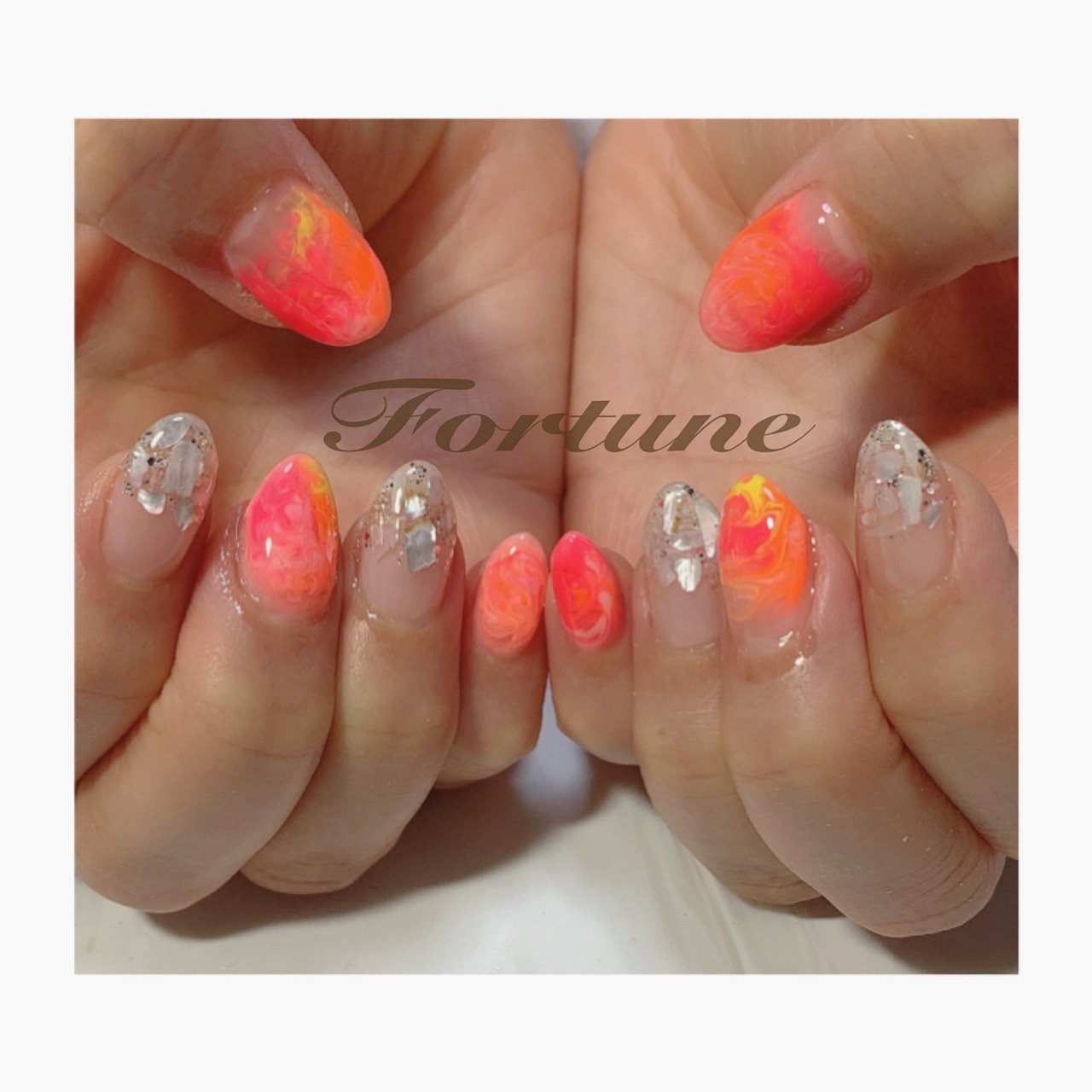 夏 海 ハンド グラデーション シェル Rinのネイルデザイン No ネイルブック