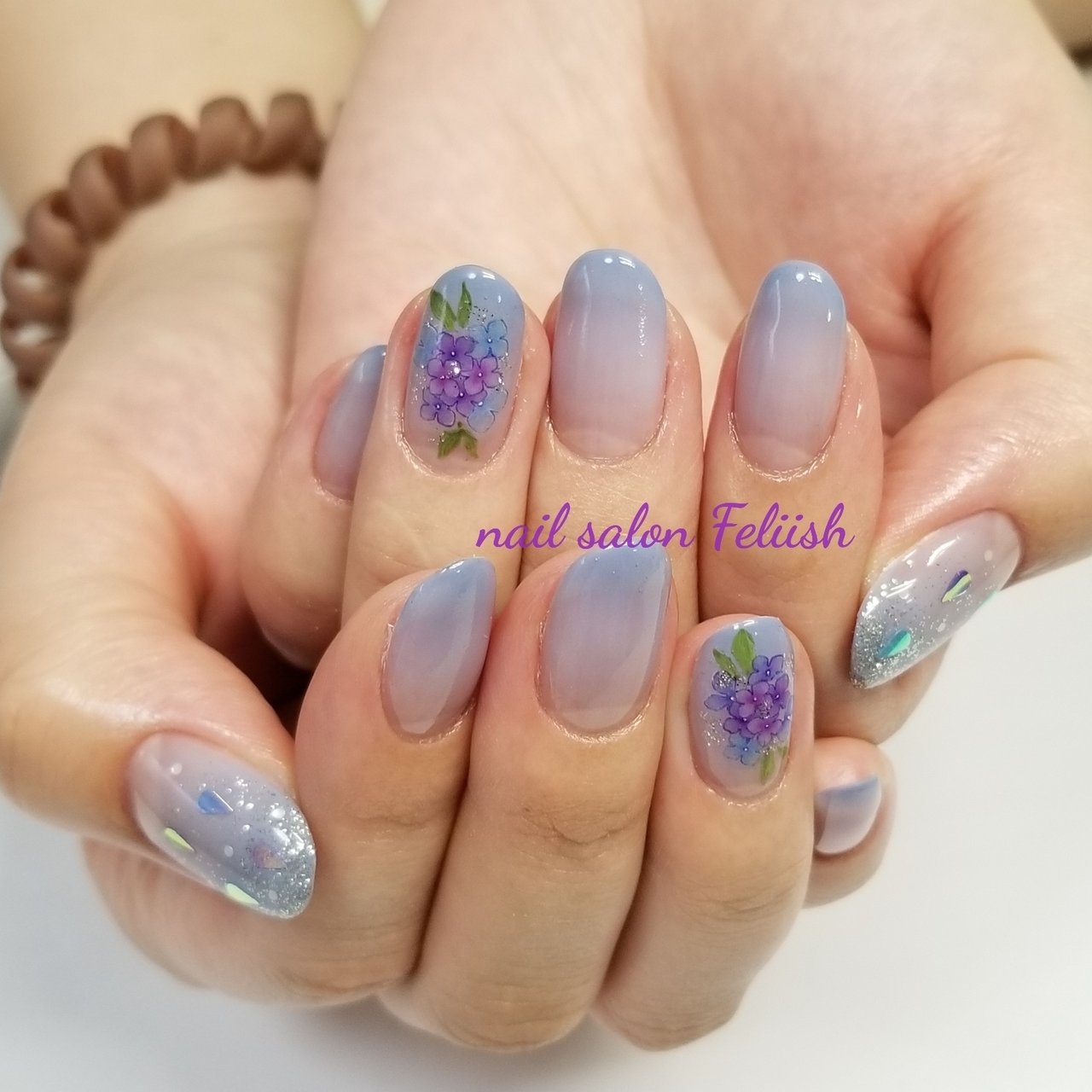 梅雨 オフィス ハンド シンプル グラデーション Nail Salon Feliishのネイルデザイン No ネイルブック