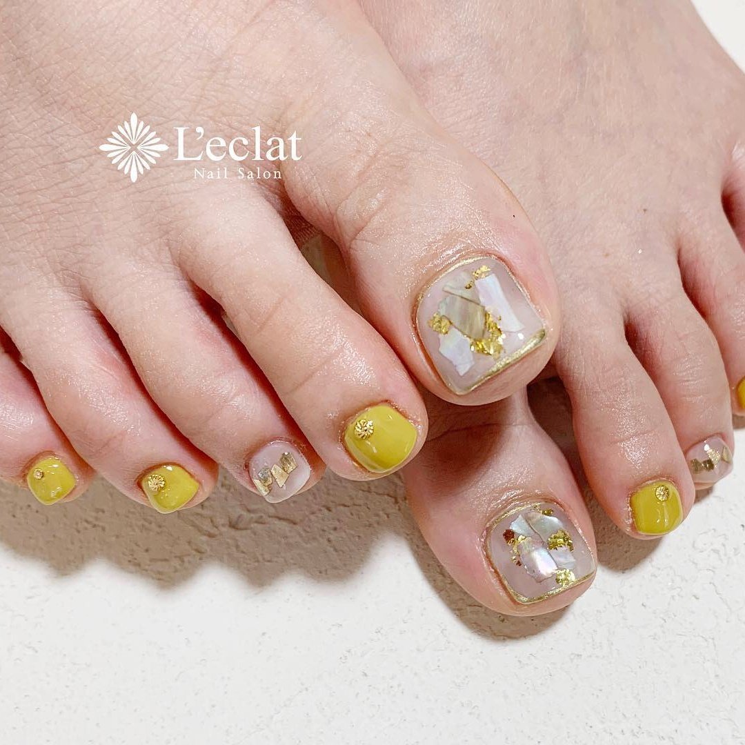 夏 海 リゾート 浴衣 フット Nailsalon Leclatのネイルデザイン No ネイルブック