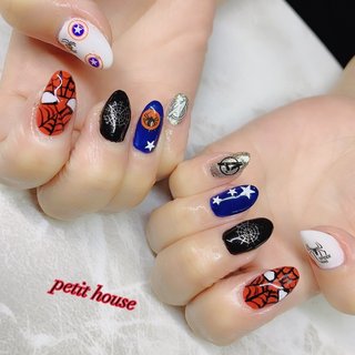 人気順 スパイダーマンネイルのネイルデザイン ネイルブック