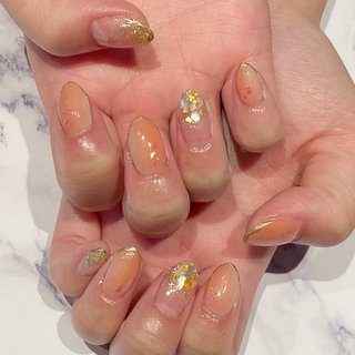 おすすめ順 ベージュ ヌーディー タテグラネイルのネイルデザイン ネイルブック