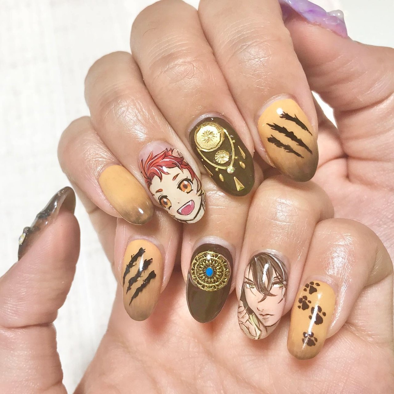 オールシーズン ハンド 痛ネイル キャラクター ミディアム Reipyokoのネイルデザイン No ネイルブック