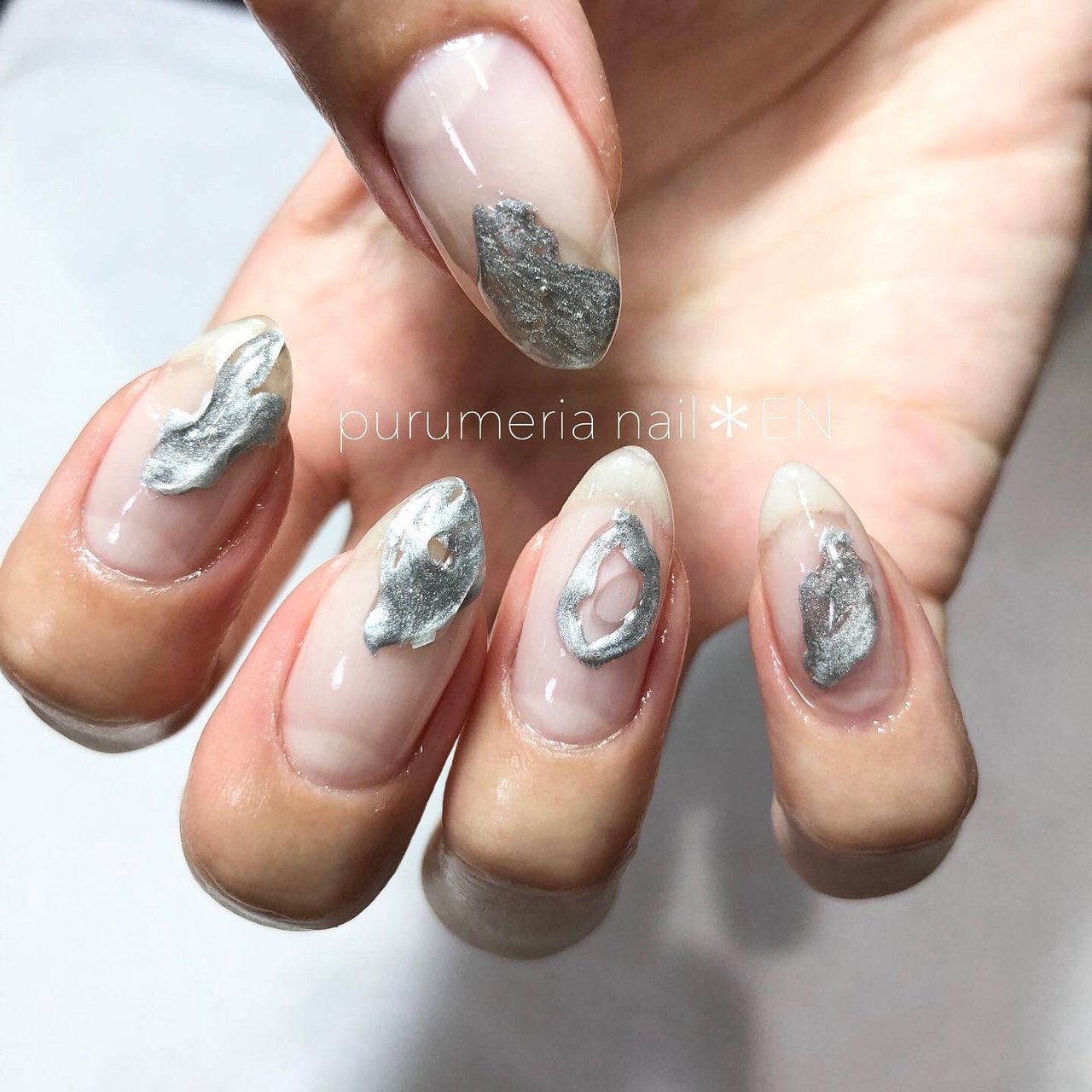 ハンド/3D/ニュアンス/シルバー/メタリック - purumeria nail＊ENの  