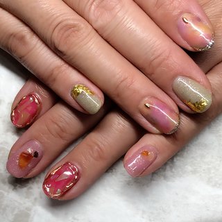 おすすめ順 ハンド ホイル埋め込みネイルのネイルデザイン ネイルブック