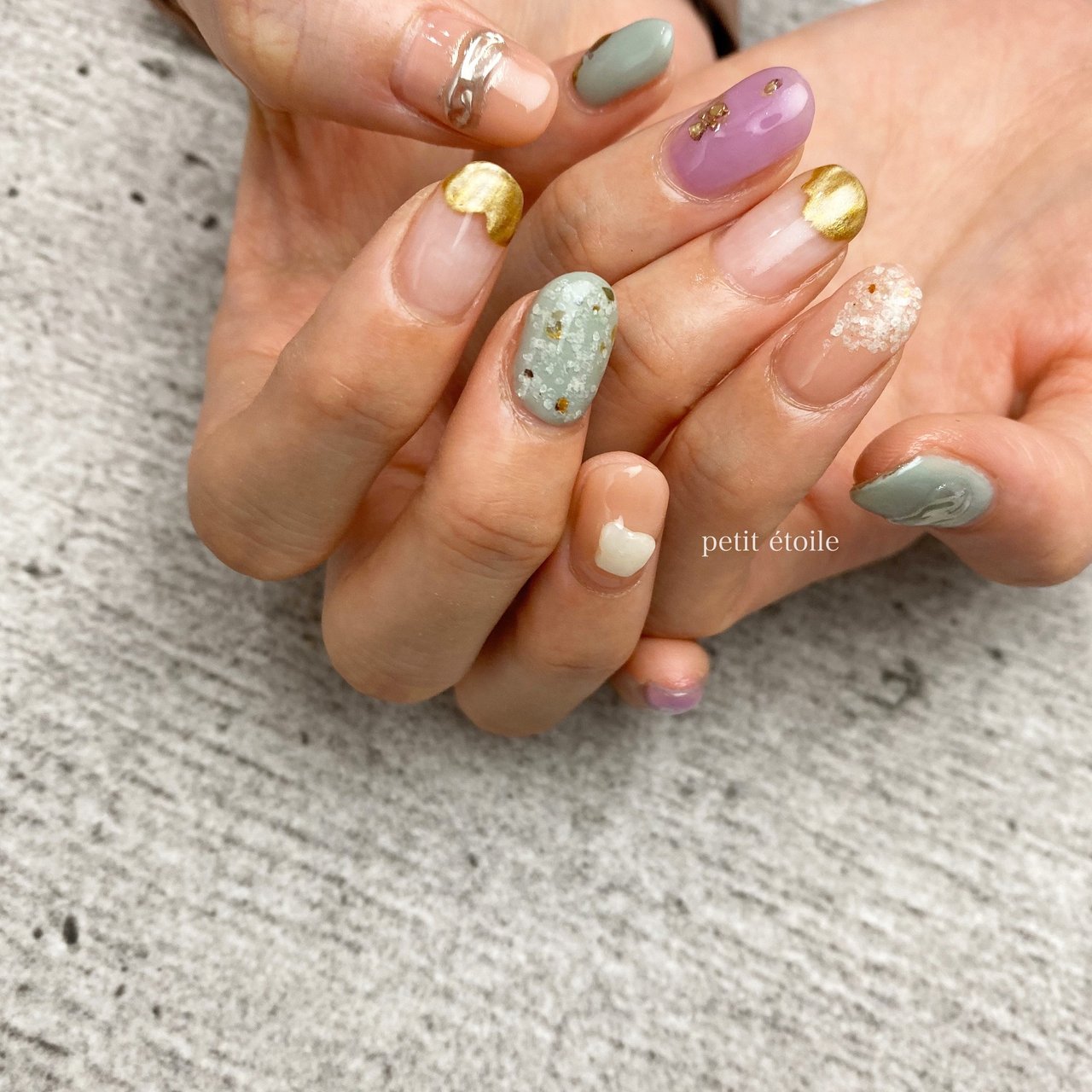 春 夏 ピンク グリーン パープル Yuuのネイルデザイン No ネイルブック