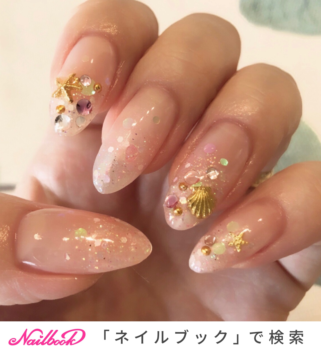 100均ホロのネイルデザイン ネイルブック