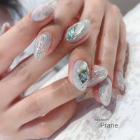 アイスブルーの夏ネイルのネイルデザイン ネイルブック