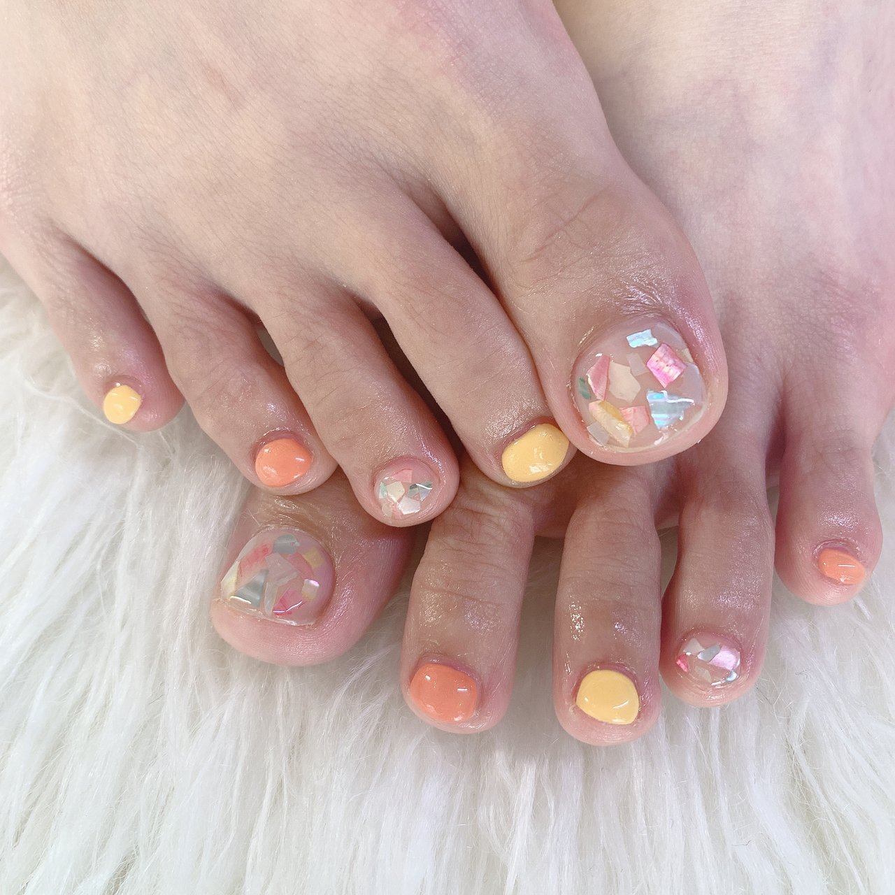 春 夏 フット シンプル シェル Nail Salon Mauloaのネイルデザイン No ネイルブック