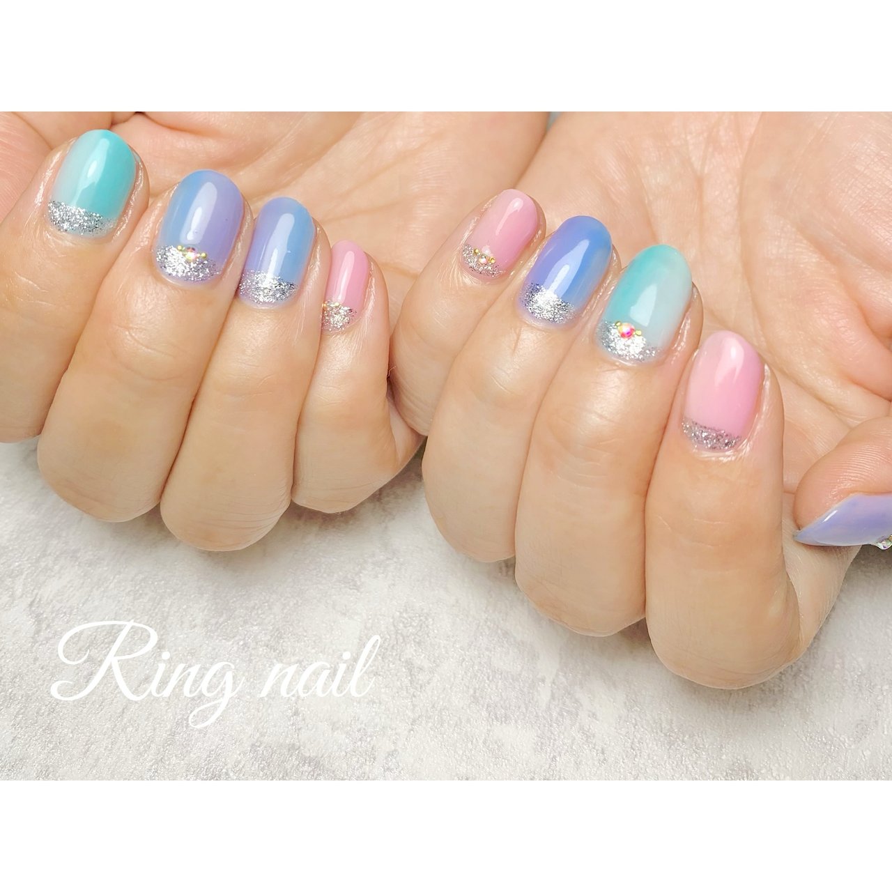 夏 オールシーズン オフィス デート ハンド Ringnailのネイルデザイン No ネイルブック