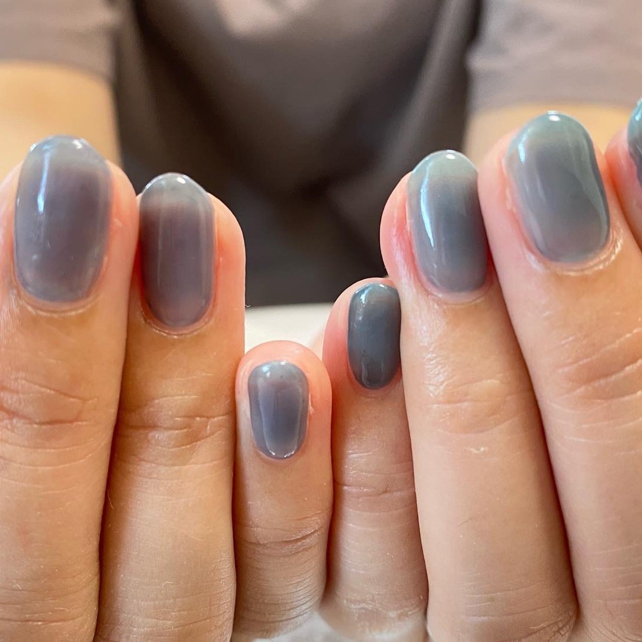 ハンド シンプル 水色 ブルー スモーキー Rosedollのネイルデザイン No ネイルブック