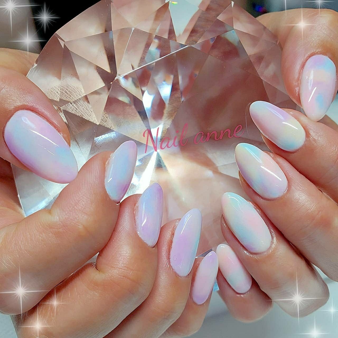 夏 ハンド グラデーション ミディアム パステル Nail Anneのネイルデザイン No ネイルブック