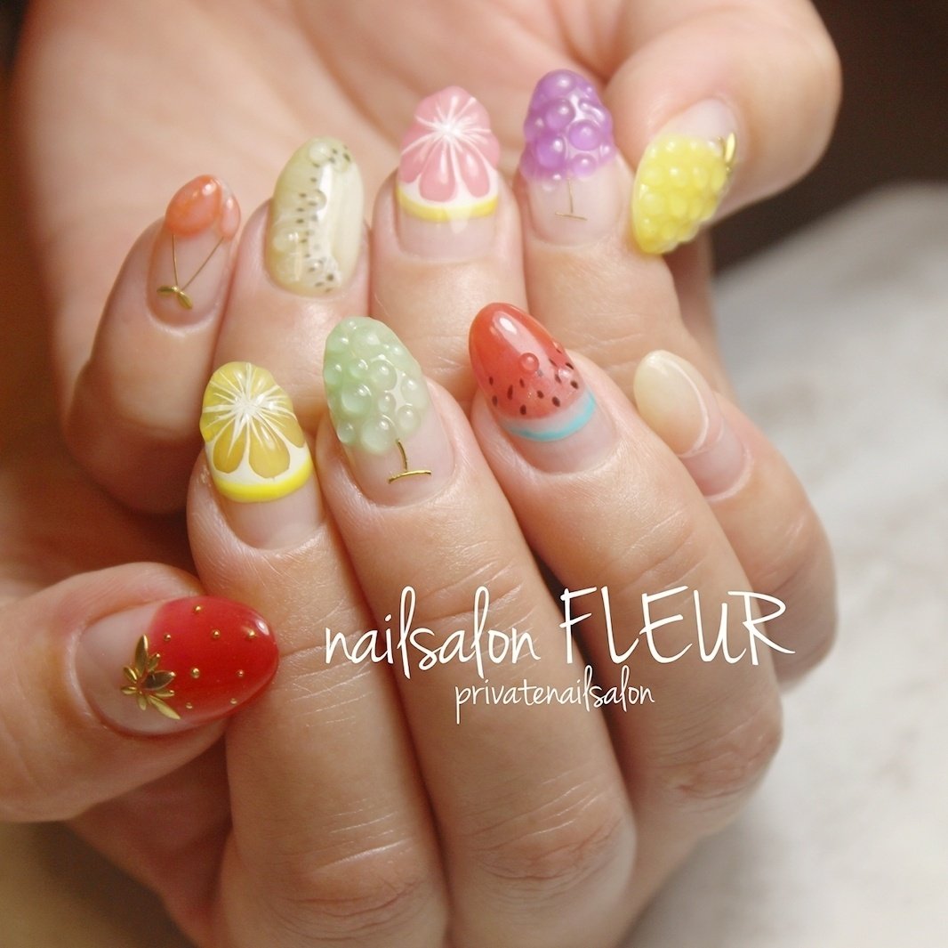 夏 旅行 海 リゾート ハンド Nailsalon Fleurのネイルデザイン No ネイルブック