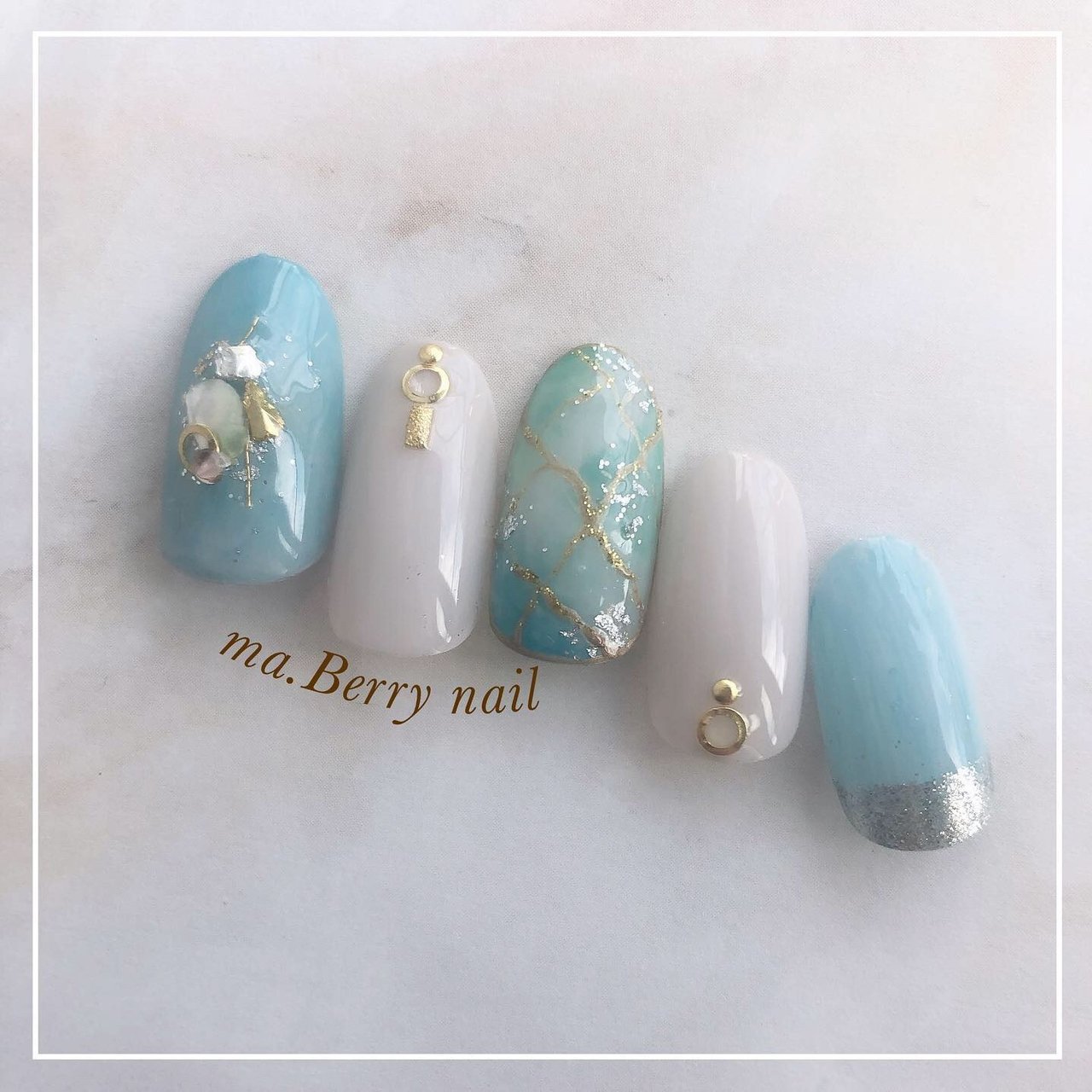 夏 海 リゾート 女子会 ハンド Ma Berry Nailのネイルデザイン No ネイルブック