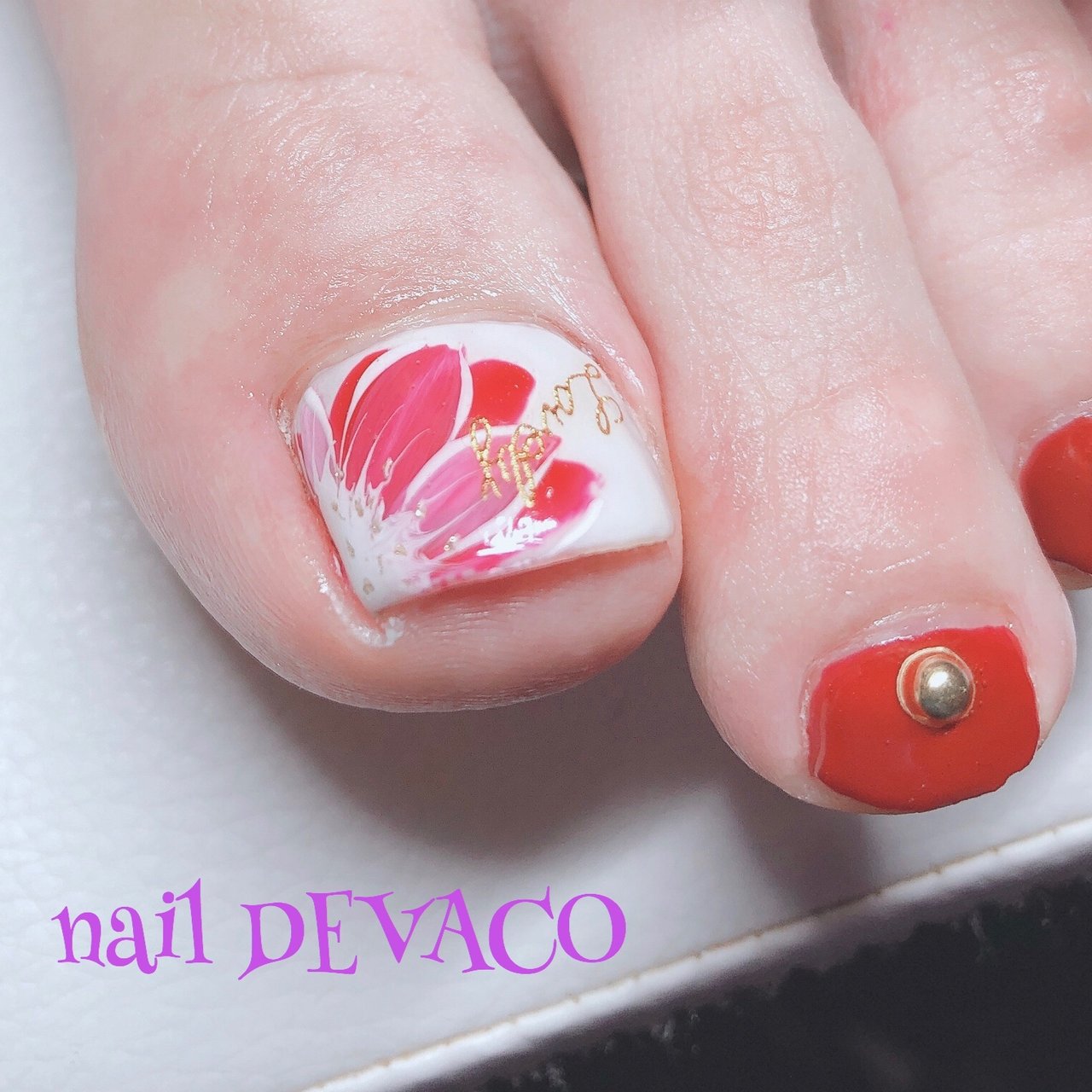 夏 オールシーズン 浴衣 フット ビジュー 999naildevacoのネイルデザイン No ネイルブック