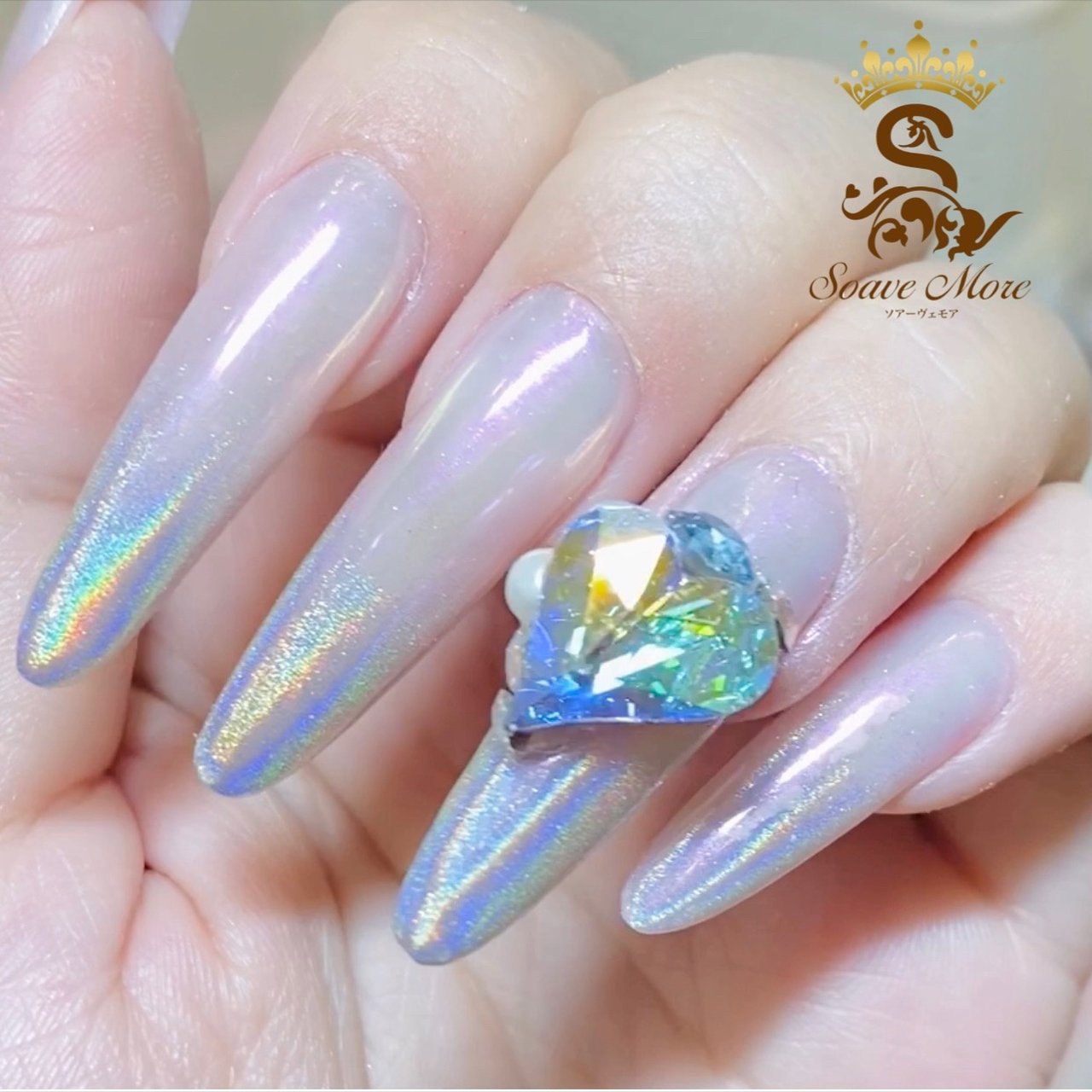 夏 オールシーズン ブライダル パーティー ハンド Soave More Lisaのネイルデザイン No ネイルブック