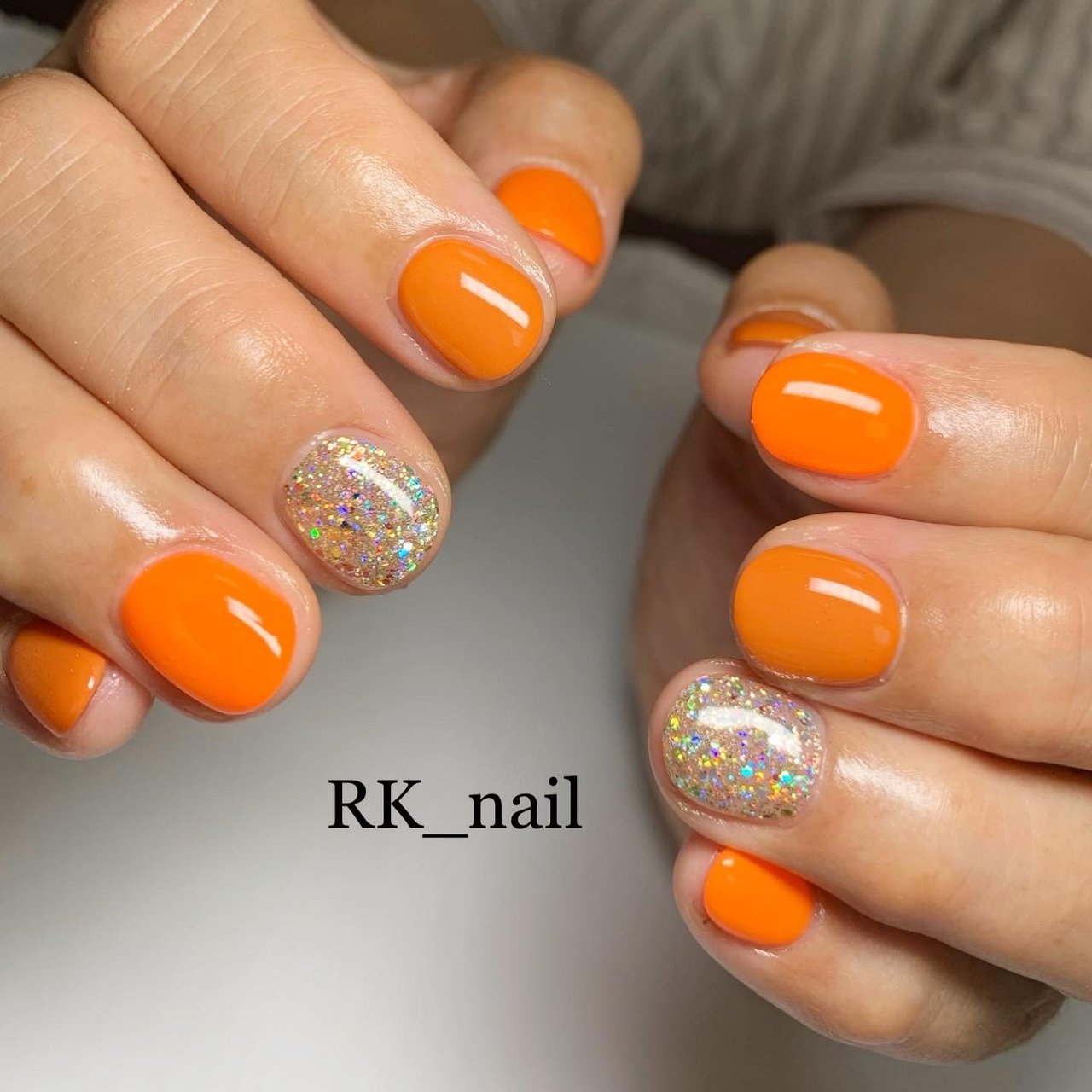 夏 オールシーズン ハンド シンプル ラメ Rk Nail ｱｰﾙｹｲﾈｲﾙ のネイルデザイン No ネイルブック