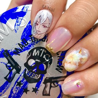 ヒプノシスマイク　碧棺左馬刻　痛ネイルチップ ヒプノシスマイク】 碧棺左馬刻イメージ - ortensia-nail - BOOTH