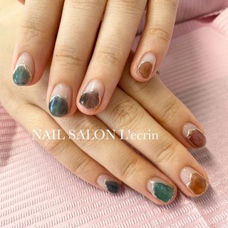 おすすめ順 スモーキー グレイッシュ 宝石風ネイルのネイルデザイン ネイルブック