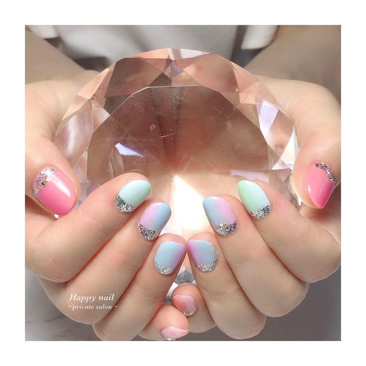 夏 オールシーズン 七夕 グラデーション ホログラム Happy Nailのネイルデザイン No ネイルブック