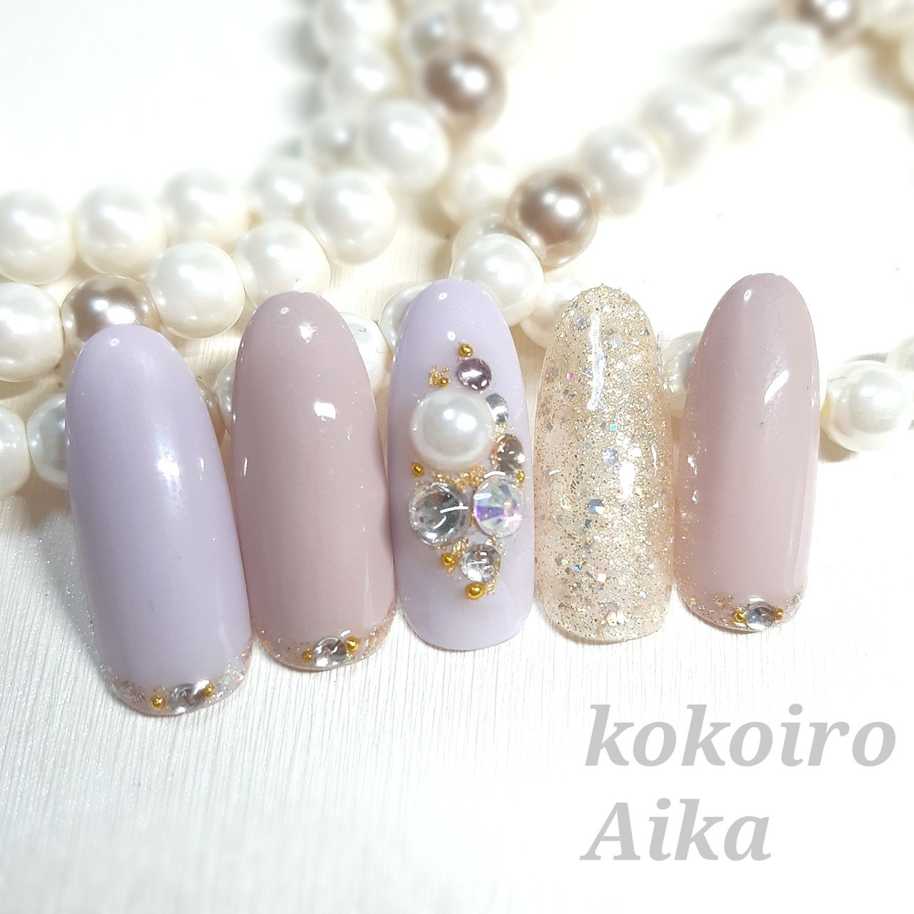 オールシーズン ブライダル パーティー デート ハンド Kokoiro Aikaのネイルデザイン No ネイルブック