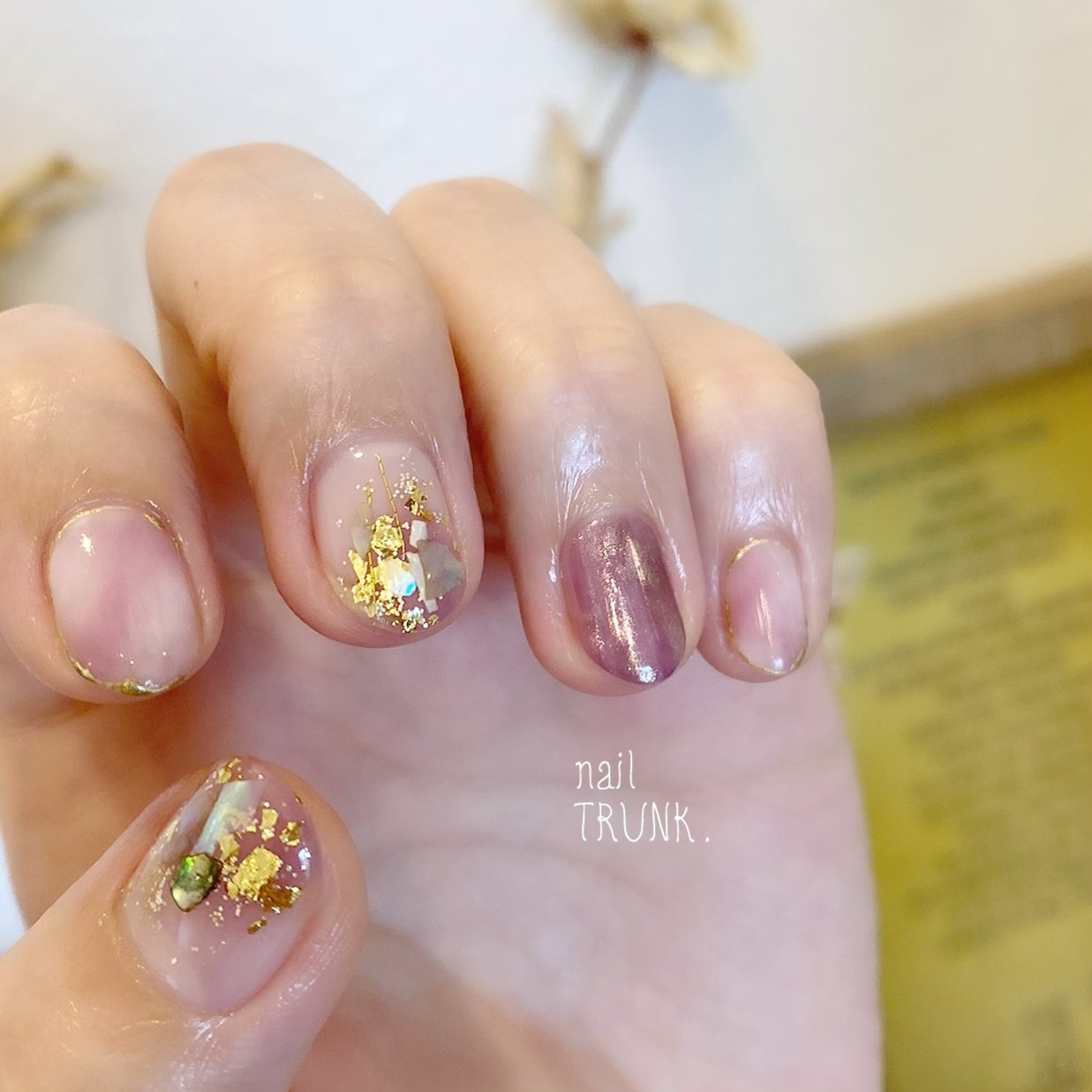 オールシーズン ハンド 大理石 ニュアンス ミラー Nail Trunkのネイルデザイン No ネイルブック