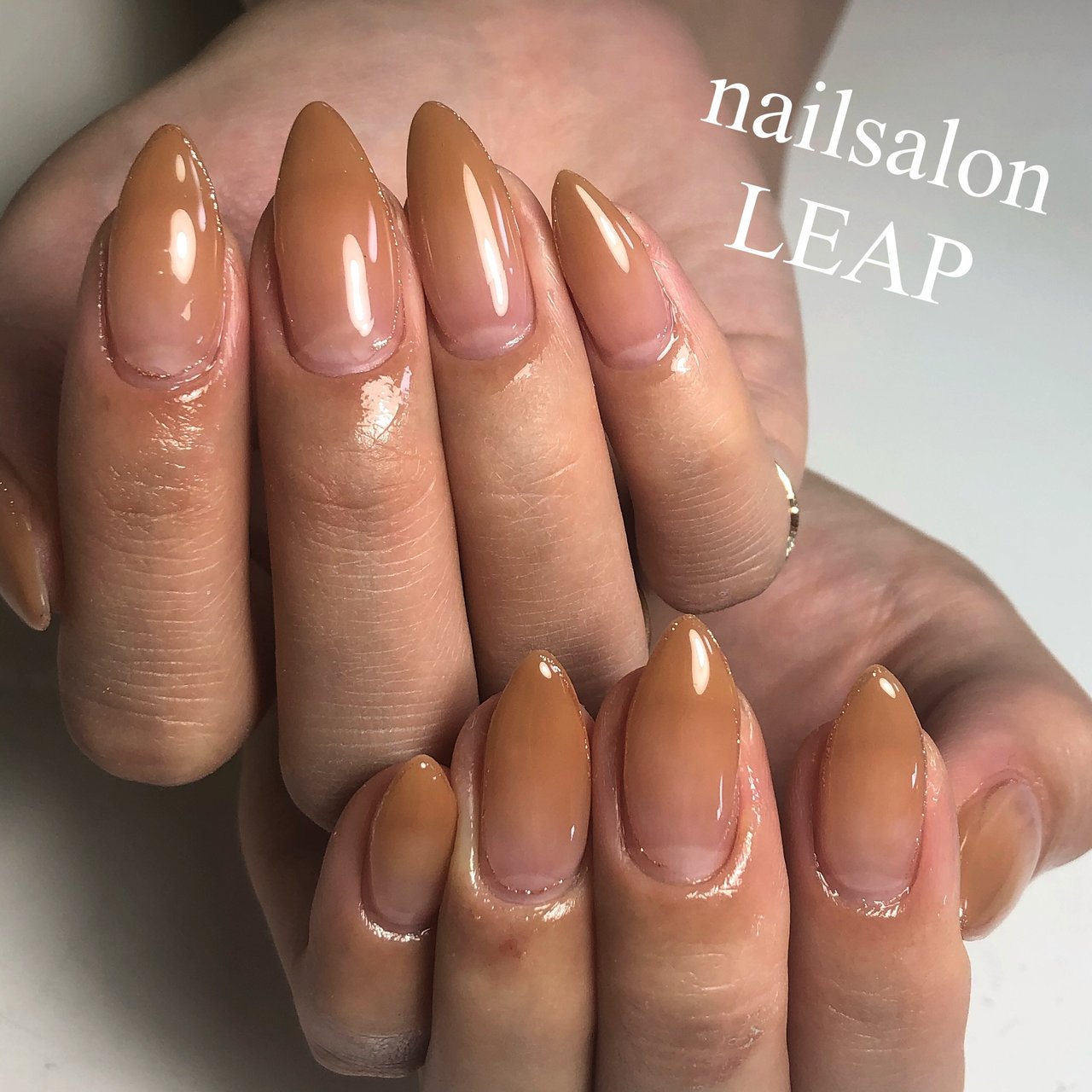 夏 オールシーズン オフィス ベージュ オレンジ Nailsalon Leapのネイルデザイン No ネイルブック