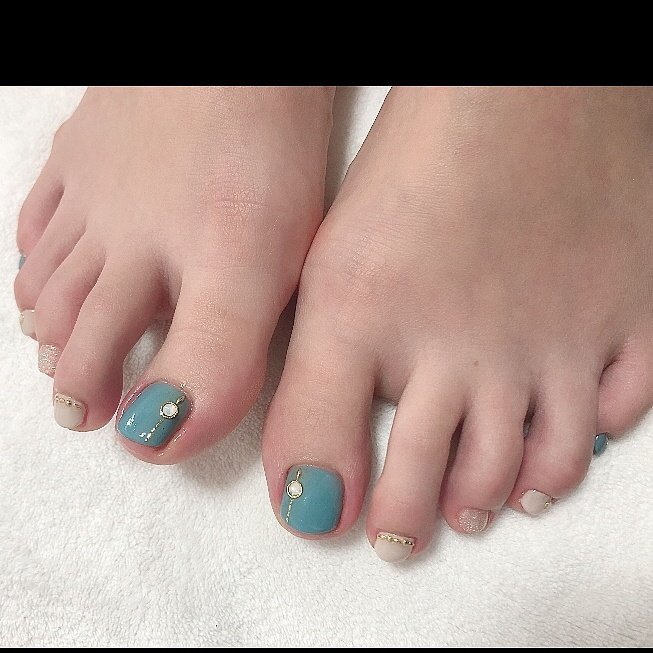 夏 梅雨 海 フット シンプル Seresanailのネイルデザイン No ネイルブック